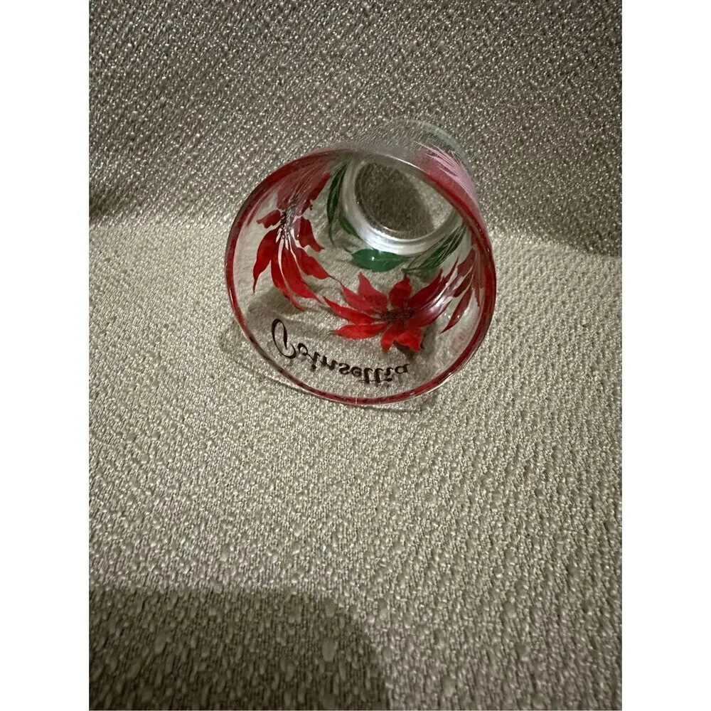 Vintage Boscul Peanut Butter Glass Poinsettia 5” Collectible Floral MCM